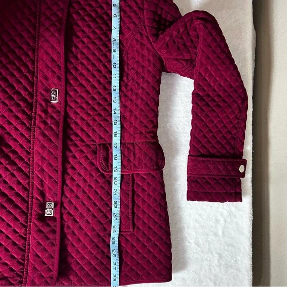 Mackintosh New England Quilted Collared Jacket Cranberry Women’s Size Small - Picture 11 of 14